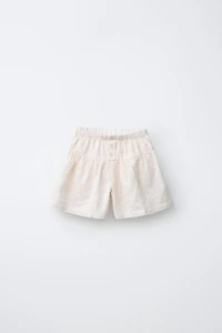 EMBROIDERED FLORAL SHORTS