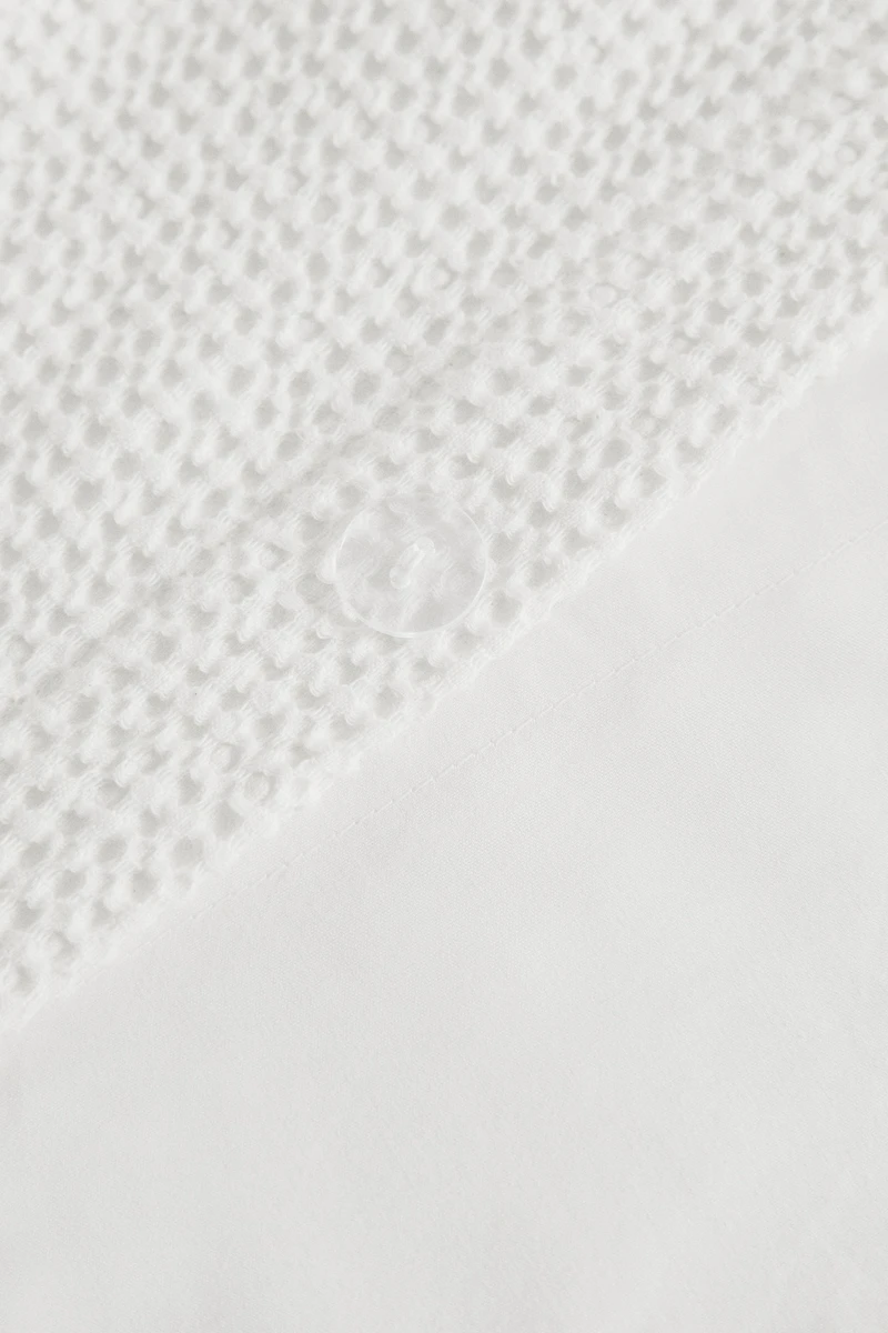 HOUSSE DE COUETTE COTON MINI WAFFLE