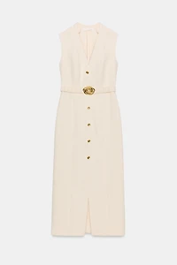 BELTED MIDI DRESS