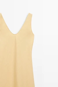 Robe midi bretelles 100 % lin