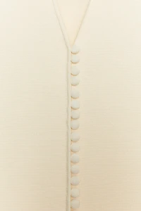 KNIT VEST TOP WITH COVERED BUTTONS