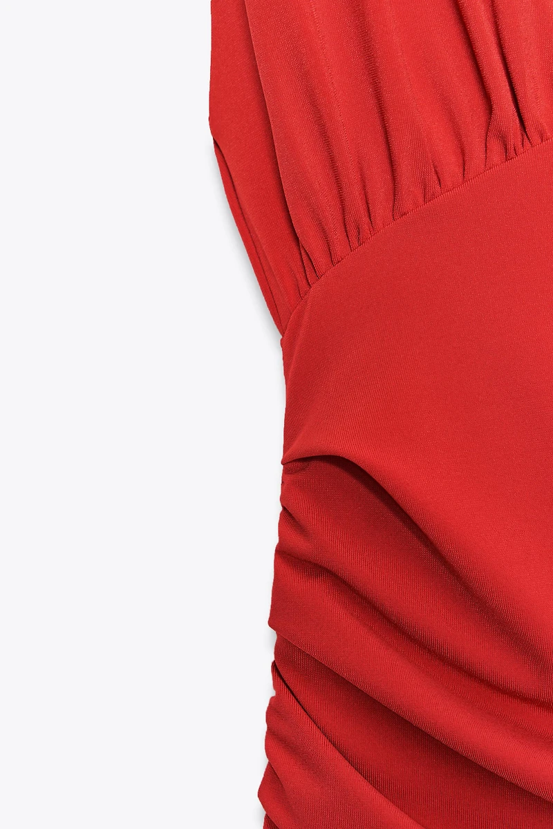 SHORT DRESS WITH SHOULDER PADS