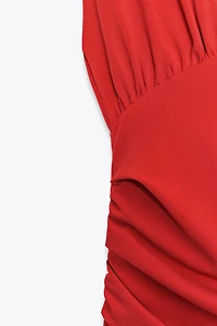 SHORT DRESS WITH SHOULDER PADS
