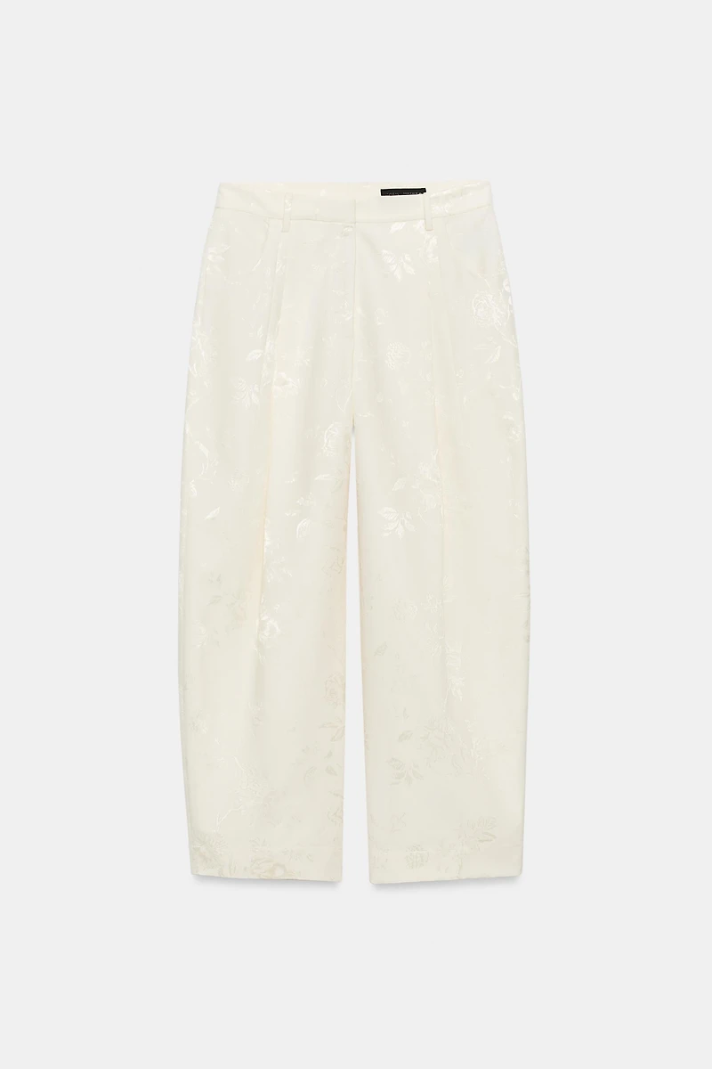 ZW COLLECTION JACQUARD BARREL PANTS