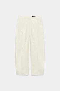 ZW COLLECTION JACQUARD BARREL PANTS