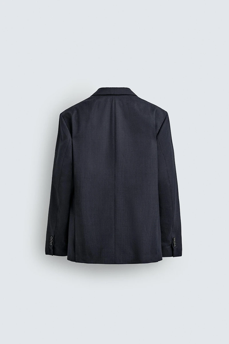100% WOOL TEXTURED SUIT JACKET