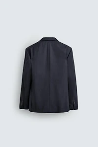 100% WOOL TEXTURED SUIT JACKET