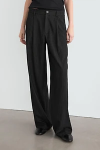 Pinstripe wide-leg trousers