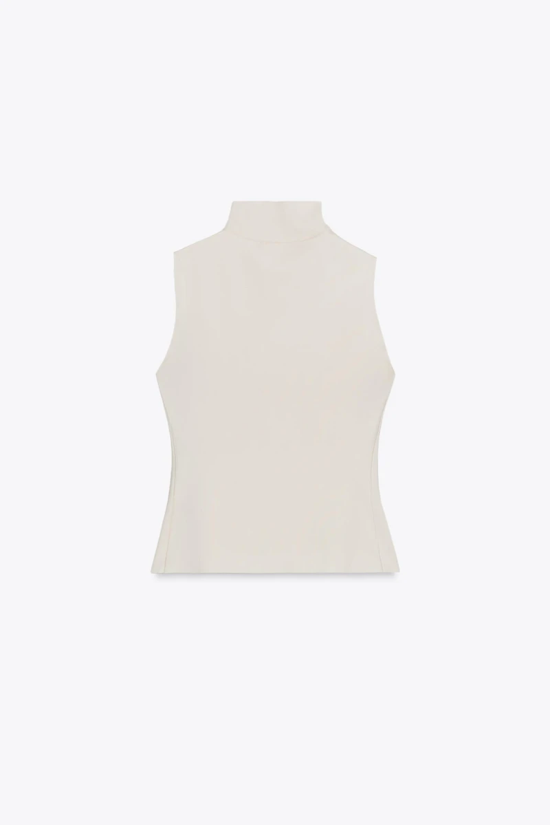 POLIAMIDE MOCK NECK TOP