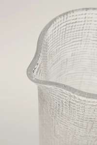 RAISED DESIGN GLASS PITCHER