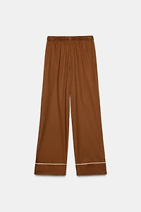 CONTRAST POPLIN PAJAMA PANTS