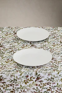 CHRISTMAS RESIN-COATED COTTON LEAVES TABLECLOTH