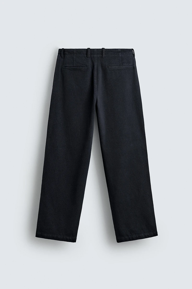 REGULAR FIT TWILL PANTS