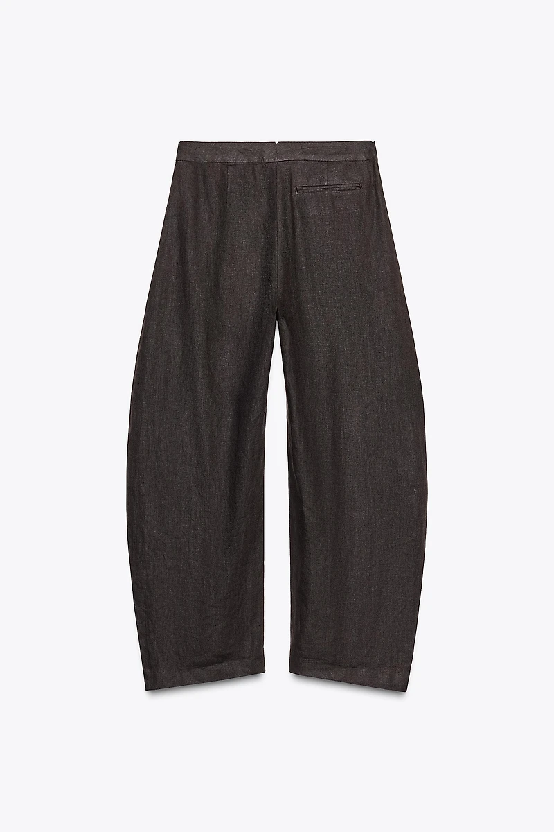 100% LINEN BALLOON PANTS ZW COLLECTION
