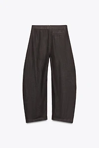 100% LINEN BALLOON PANTS ZW COLLECTION