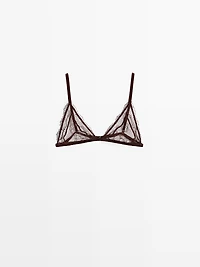 Bralette triangle en dentelle