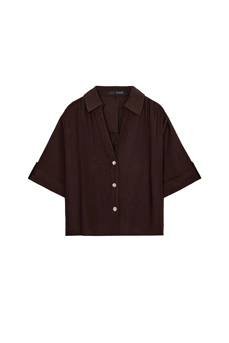 FLOWY SHORT SLEEVE SHIRT