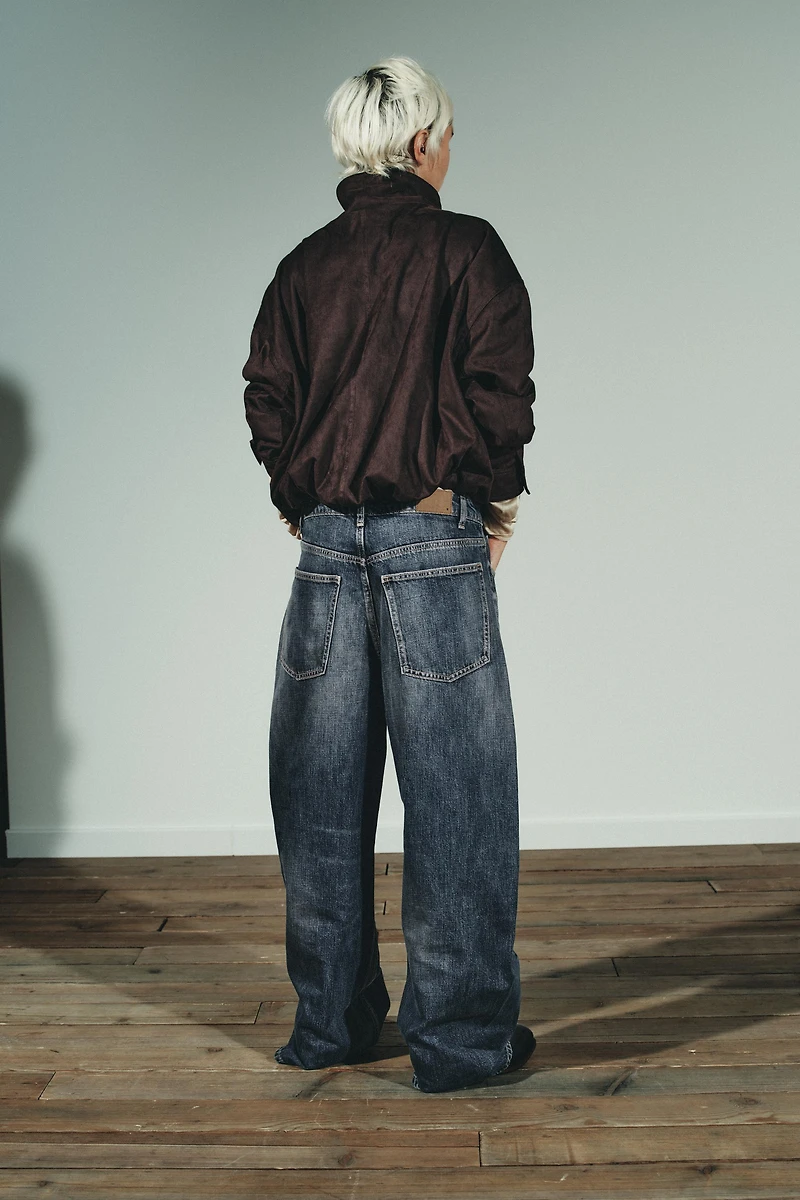 FAUX SUEDE BOMBER JACKET