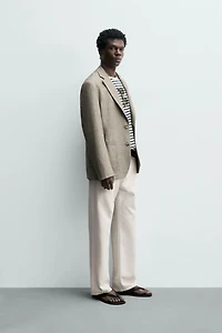 RELAXED FIT TEXTURED BLAZER