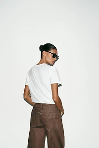 METALLIC SHORT SLEEVE T-SHIRT