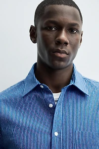 STRIPED WASHED SHIRT