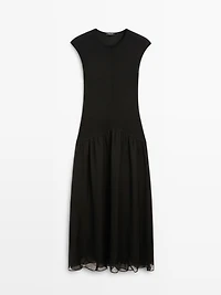 Robe longue bi-matière