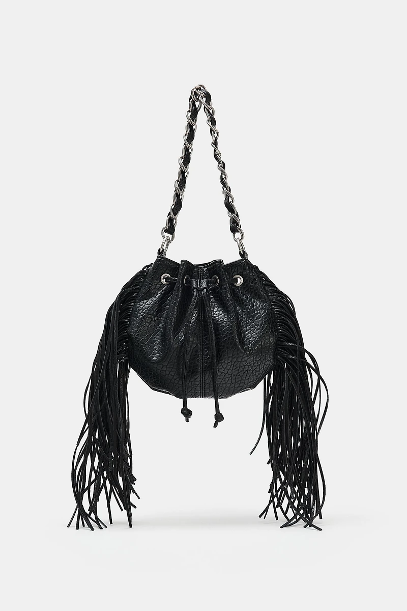 FRINGE SHOULDER BAG