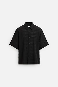 TEXTURED PLAID SHIRT