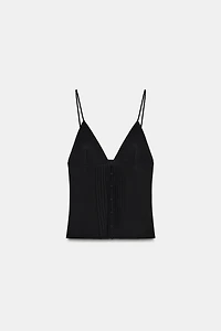 PLEATED STRAP TOP
