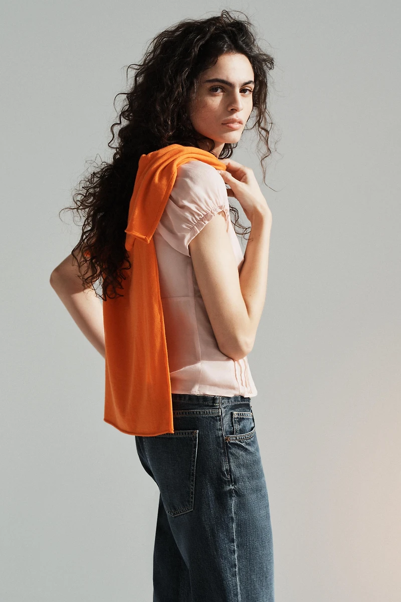 SEMI-SHEER GEORGETTE TOP