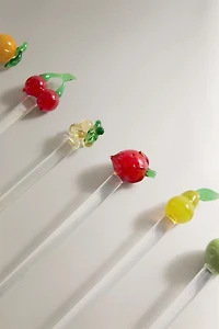LOT PETITES CUILLÈRES VERRE FRUITS (LOT DE 6)