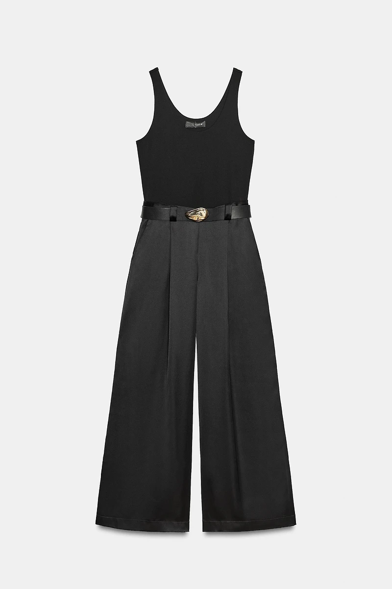BELTED COMBINATION JUMPSUIT