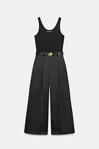BELTED COMBINATION JUMPSUIT