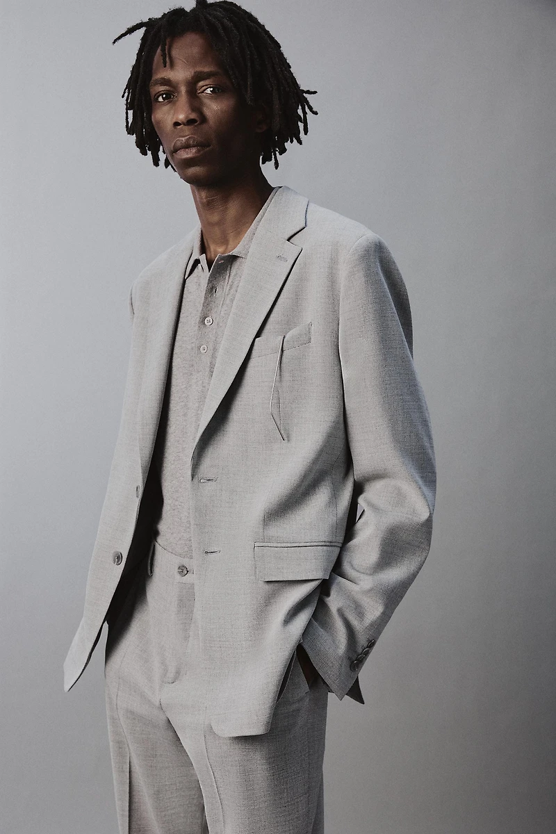 SLIM FIT WOOL BLEND BLAZER