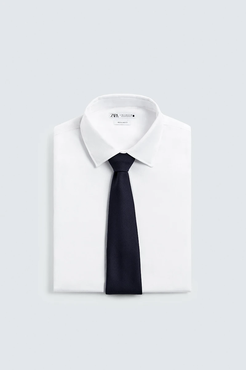 100% WOOL TEXTURED TIE