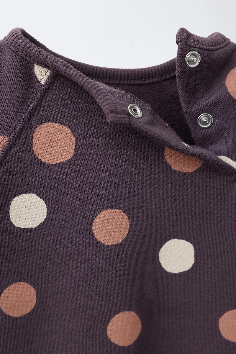 POLKA DOT SWEATSHIRT AND LEGGING SET