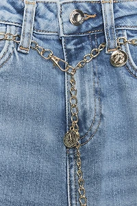 Z1975 HIGH WAIST BOOTCUT JEANS WITH CHAIN BELT