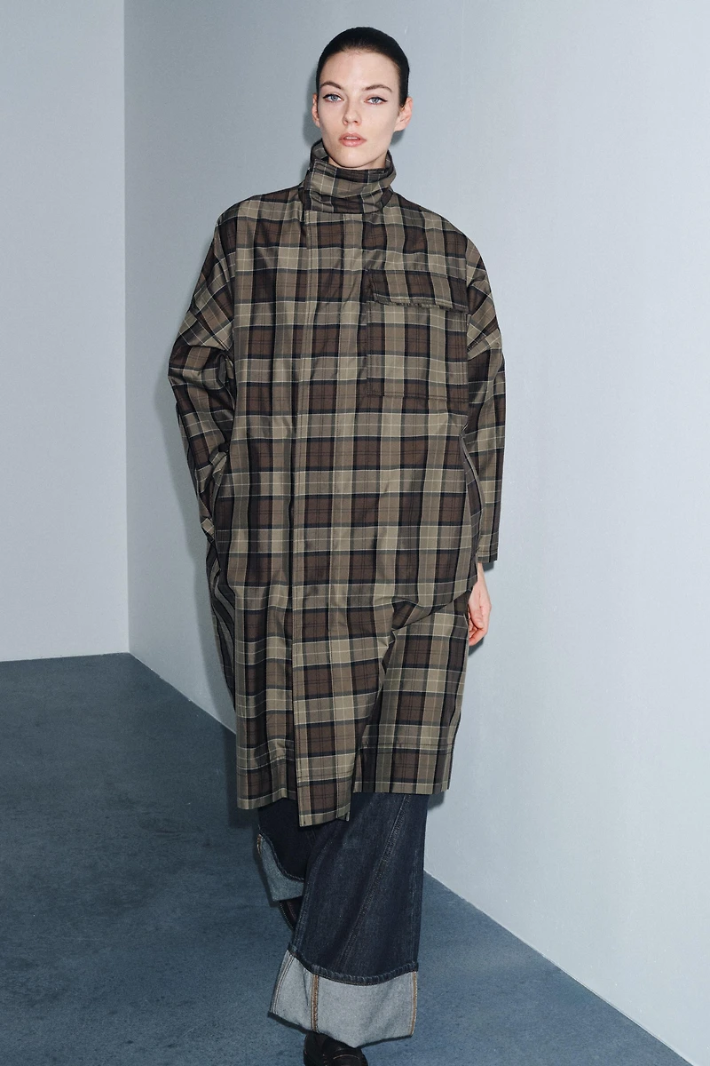CHECKED TRENCH COAT ZW COLLECTION LIMITED EDITION
