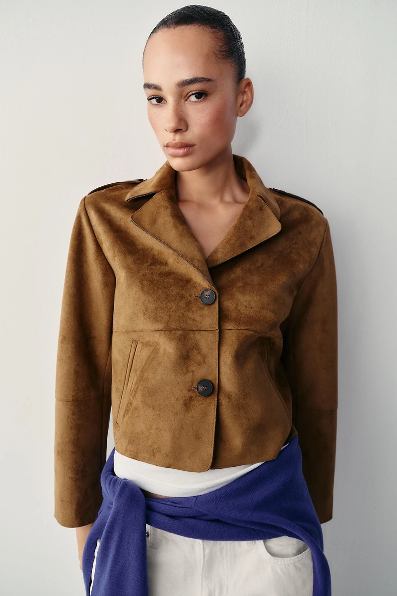 FAUX SUEDE JACKET