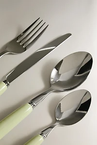 ENSEMBLE COUVERTS MANCHE CÉRAMIQUE (LOT DE 4)