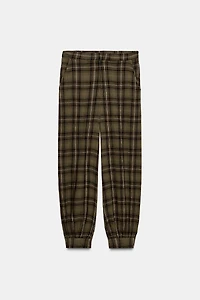 PANTALON BOUFFANT À CARREAUX