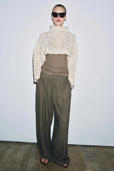 ZW COLLECTION JACQUARD STRIPED PANTS