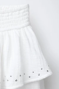 RUFFLE STUD SKORT
