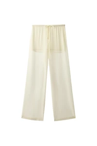 SEMI-SHEER FLOWY PANTS