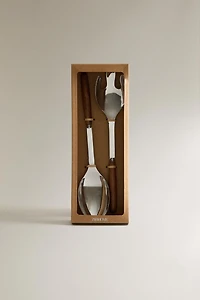 WOODEN SALAD SERVING SET (SET OF 2)