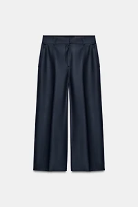 ZW COLLECTION WOOL BLEND PRESSED CREASE PANTS