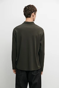 100% cotton long sleeve polo shirt