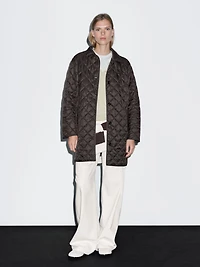 Long lightweight puffer jacket