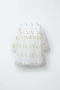 EMBROIDERED TULLE DRESS