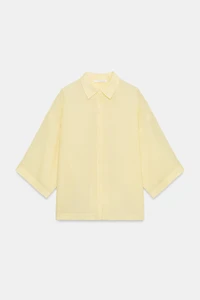 OVERSIZED RAMIE BLEND SHIRT ZW COLLECTION